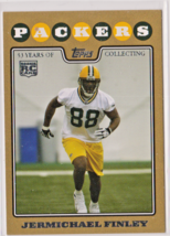 Jermichael Finley Packers TE 2008 Topps Gold Border  ROOKIE Card #383 1138/2008 - $1.62