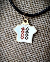 Ukrainian Pendant Embroidered Shirt Christmas birthday symbol Tryzub Trident - £12.21 GBP