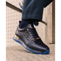 Vinci The Marseille Navy Blue Leather Men Sneaker image 13