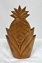 Vintage Hand Carved Tiki Hawiian Pineapple Bookend Solid Wood 7 x 4 1/4 ... - $18.32