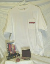 6 Pc Marlboro Unlimited XL White T Shirt Radio Light Wallet Keychains VHS Movie  - £48.83 GBP