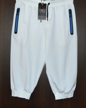 Xios Men&#39;s Sport Jogger White Knit Cotton Modern Fit Shorts Size XL NEW - £31.43 GBP