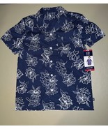Gap Kids Cabana Shirt Navy Floral Boys M (8) Button Up With 1 Pocket - $20.37 CAD