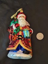 1999 Vintage Christopher Radko Rubis Rouge Robe Santa Ornement Soufflé V... - $2,133.30 MXN