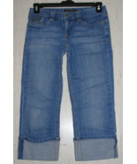 EXCELLENT WOMENS BANANA REPUBLIC DISTRESSED DENIM CUFFED CAPRI JEANS SIZE 2 - €28,38 EUR