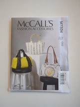 UNCUT McCall’s 7334 Khaliah Ali 3 Styles of Purses Shoulder Bags Bagmaking - $13.29