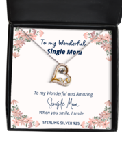 To my Single Mom, when you smile, I smile - Love Dancing Necklace. Model 64037  - £31.94 GBP