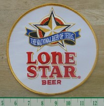 LONE STAR BEER &quot;THE NATIONAL BEER OF TEXAS&quot; CLOTH SEW ON PATCH NEW - $9.49