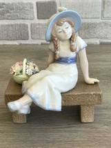 Nadal Girl with flowers Porcelain Figurine Perfect Condition  - $140.00