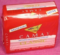 CAMAY Classic Bar SOAP 6 bath bars x 4.4 oz Pink Bath romantic fLoRaL scent - $31.49