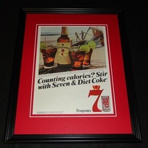 1983 Diet Coke &amp; Bacardi Framed 11x14 ORIGINAL Vintage Advertisement - £27.12 GBP