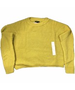 Women&#39;s WILD FABLE Mustard Gold Long Sleeve Crop Top Sweater Size Small NWT - $6.84 CAD