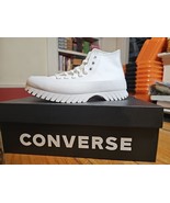 CONVERSE LUGGED 2.0 Leather Women&#39;s 10.5 White High Top Shoes A03705C NEW - $49.45