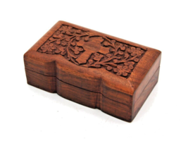 5&quot; Natural Wood Relic Case Incense Storage Box Christian Church Home Use - £14.56 GBP