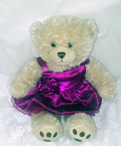 Build-A-Bear Workshops Light Brown Teddy Bear with Fuschia Dress - 18&quot; - £14.93 GBP
