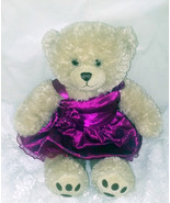 Build-A-Bear Workshops Light Brown Teddy Bear with Fuschia Dress - 18&quot; - £14.93 GBP