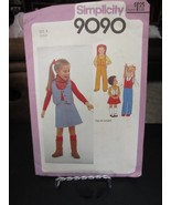 Simplicity 9090 Girl&#39;s Skirt, Pants &amp; Lined Vest Pattern - Size 6 Chest 25 - £7.77 GBP