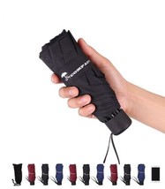 SY COMPACT Travel Umbrella - Lightweight Portable mini Compact Umbrellas (black) - £10.46 GBP