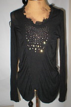 New Womens NWT Designer PF Paola Frani Top Sweater 8 Black Italy 44 Cash... - $554.39