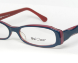Tesi Clear 115 01 Blaue / Ruspberry Rouge Einzigartig Selten Brille 50-1... - $105.90