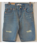 Levi&#39;s 511 Slim Denim Short Distressed Light Wash Boy&#39;s Sz 5-7 NWT - $21.36