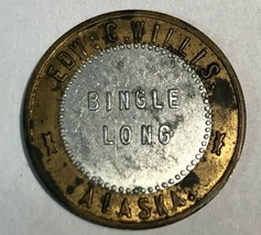 1899 Alaska Trade Token Coin EDW. C Willis Bingle Long .25 Cents - £70.99 GBP