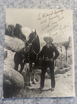 Original Photo 8 X 10 Autograph &amp; Inscription Gene Autry Authentic - $198.00