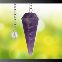 Bulk 5 Pcs Natural Purple Amethyst Gemstone Dowsing Pendulums - $49.95