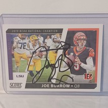 2021 Joe Burrow Score Collegiate Champions Autographed Signed COA NFL - £94.19 GBP