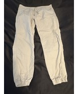 Zoo York Men’s Pants Sz 36 Khaki Casual Streetwear Elastic Cuffed Hem - $20.28 CAD