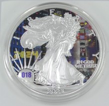 1 Oz Silver Coin 2023 American Eagle $1 New Years Eve Times Square 2024 ... - £140.59 GBP