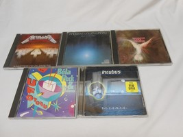 Vintage lot 5 music CDs incubus, Metallica, Bela fleck, Vollenweider, Emerson  - £10.17 GBP