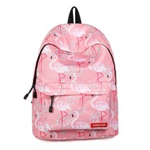 Children School Bags For Girls Pink Flamingo Printed Women Fashion Backpack Larg - £21.17 GBP
