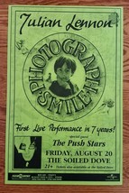 Julian Lennon Poster Concerto John Son - Fotografie Smile Agosto 20 - $44.99