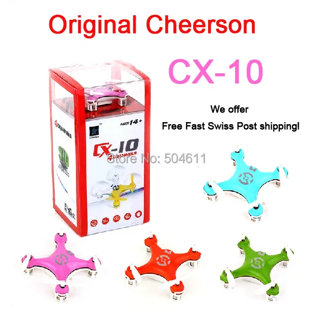 Cheerson CX-10 CX10 4CH 2.4GHz 6 Axis Gyro LED Rechargeable Mini Nano RC U - £24.44 GBP