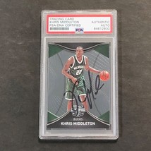 2016-17 Totally Certified #28 Khris Middleton Signed Card AUTO PSA/DNA S... - $199.99