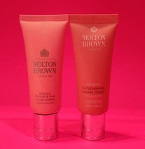 Molton Brown Hand Cream Set of 2: Gingerlily + Delicious Rhubarb &amp; Rose 2× 1.4oz - £22.37 GBP