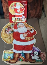 Vintage Springbok Hallmark Outlines Santa Shaped Puzzle Christmas 30x24 COMPLETE - $31.49