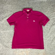 Burberry Brit Mens Shirt Extra Large Red Pink White Polo Preppy Casual C... - $29.98