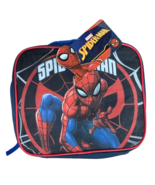 Marvel Spider-Man Rectangular Lunch Bag Kit with Handle Navy Blue &amp; Red - $14.84