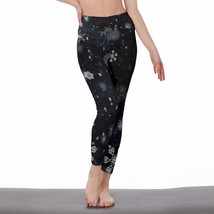 Vintage Black and White Daisy Women&#39;s Leggings Size S-5XL Available - £23.50 GBP