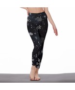 Vintage Black and White Daisy Women&#39;s Leggings Size S-5XL Available - £23.58 GBP