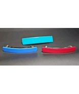 Vintage Acrylic Plastic Hair Clips Barrettes Made In France Blue Teal Red - €25,57 EUR