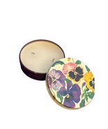 Vintage Potpourri Designs Pansy Tin 2 wick candle Floral Scent 1991 New - $14.80