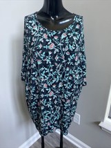 LuLaRoe Irma Floral mint green red white SMALL - £5.41 GBP