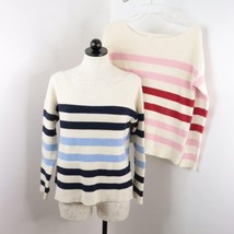 2pc Popsugar Women&#39;s Juniors S Ombre Striped Knit Pullover Sweaters - £12.60 GBP