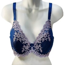 WACOAL Bra Embrace Lace Plunge Underwire in Blue Size 34DDD - £17.82 GBP
