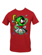 Looney Tunes Marvin The Martian with Ray Gun Red T-Shirt Size SMALL NEW ... - $14.50