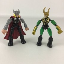 Marvel Avengers Bend &amp; Flex Action Figures Battle Thor Vs Loki 6&quot; Hasbro... - £14.20 GBP