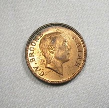 1933 Sarawak 1/2 Cent KM#20 CH UNC Red Brown AL724 - £54.60 GBP
